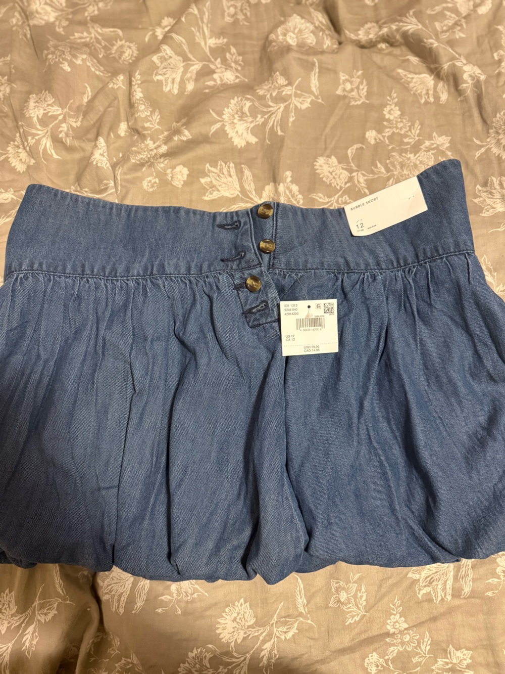American Eagle Blue Bubble Skort